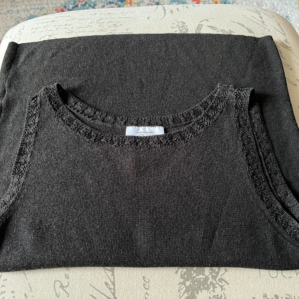 Grey Sweater Ann Taylor Loft Top, Size S,